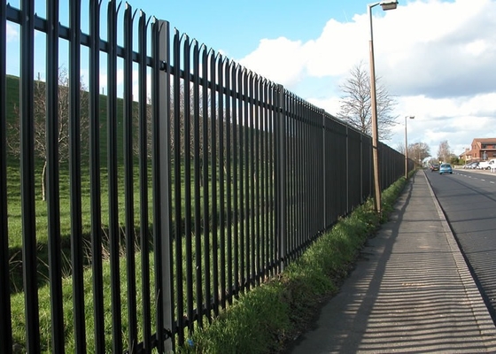 Rustproof D Section Palisade Fencing , 8ft High Steel Palisade Gates