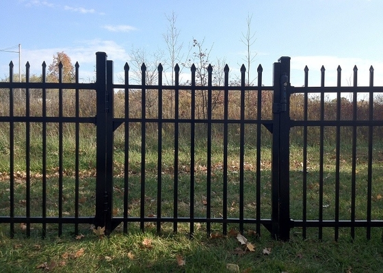 Tubular 2100x2400mm Ornamental Steel Fence Panels Anti Rust