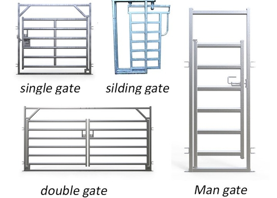 Portable 7ft Wide Metal Cattle Fence Panels Corrosion Resistant