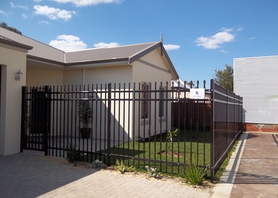 Powder coated Black 1.8x2.0m Steel Tubular Fencing With Crimp Top