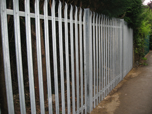 Rustproof D Section Palisade Fencing , 8ft High Steel Palisade Gates