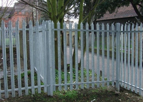 Rustproof D Section Palisade Fencing , 8ft High Steel Palisade Gates