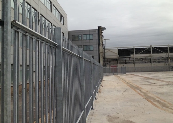 Weatherproof Galvanized 3ft Steel Palisade Fencing For Car Parks