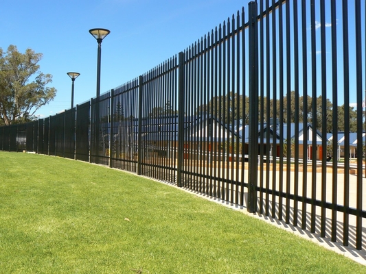 Heavy Duty Privacy Steel Tubular Fencing Residential Spear Top Panels