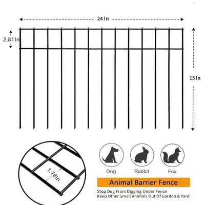 Recinzione di barriera per animali, estremità ad angolo affilato, difesa da punte a terra, recinzione di giardino decorativo sotterraneo